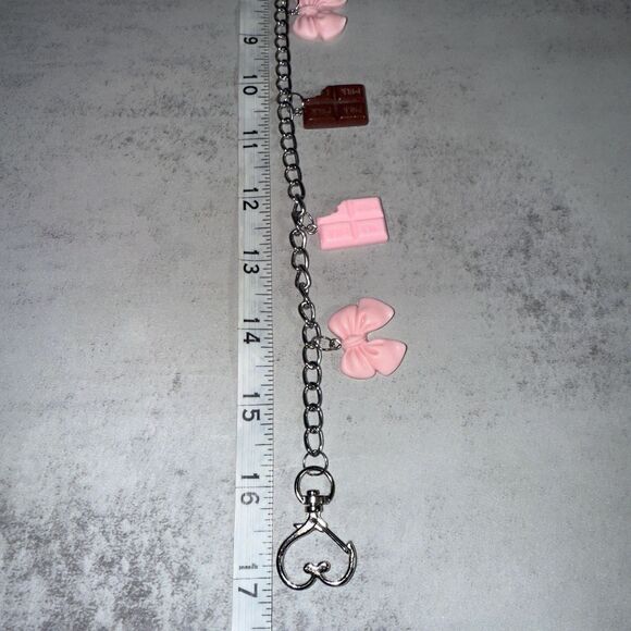 Sweet Treat Pink and Brown Charm Chain – Novelty Purse Strap Accessory - Picture 4 of 9